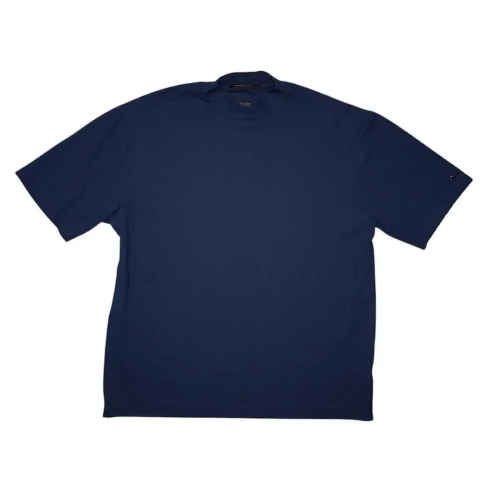 Nike Tiger Woods Collection Men’s Polo Shirt Navy Blue Dri-FIT Size Large L